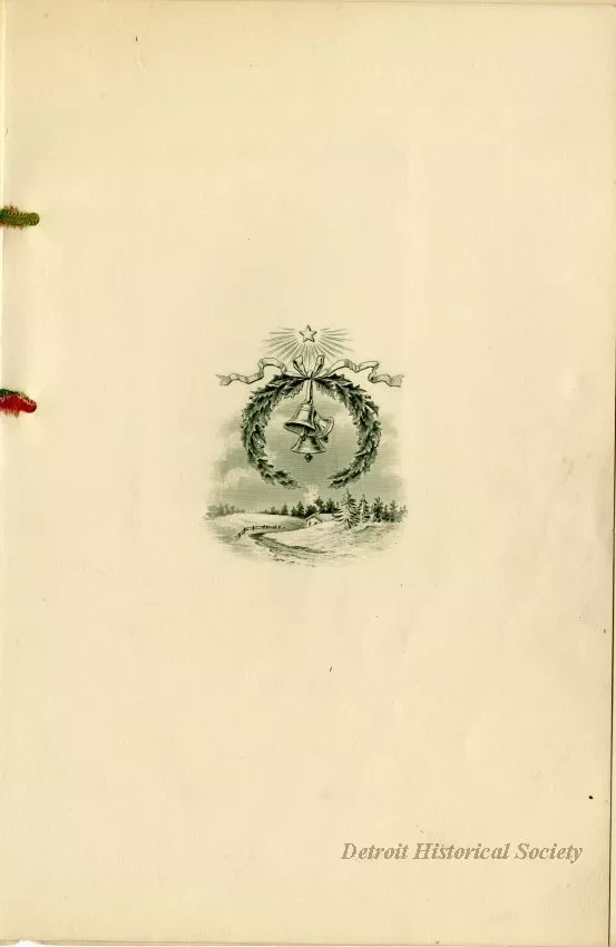 Menu - A Bright and Happy Christmas to you and Good Luck
Hotel Wayne 
Detroit, Mich.
J. R. Hayes, prop.