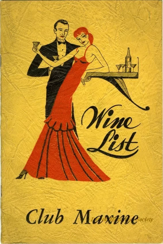 Menu - Club Maxine Wine List