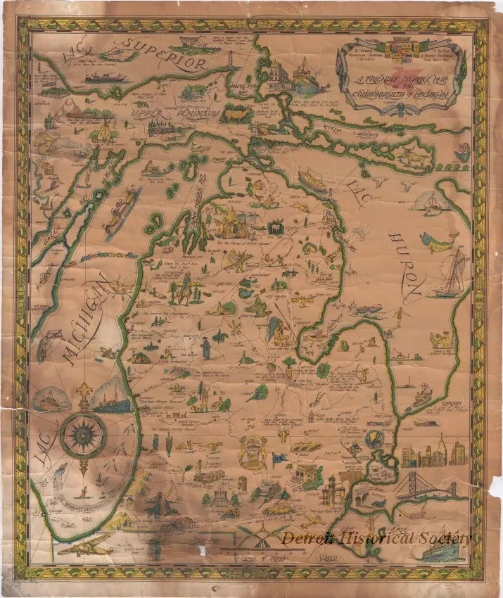 Map - A Friendly Service Map of the Commonwealth of Michigan