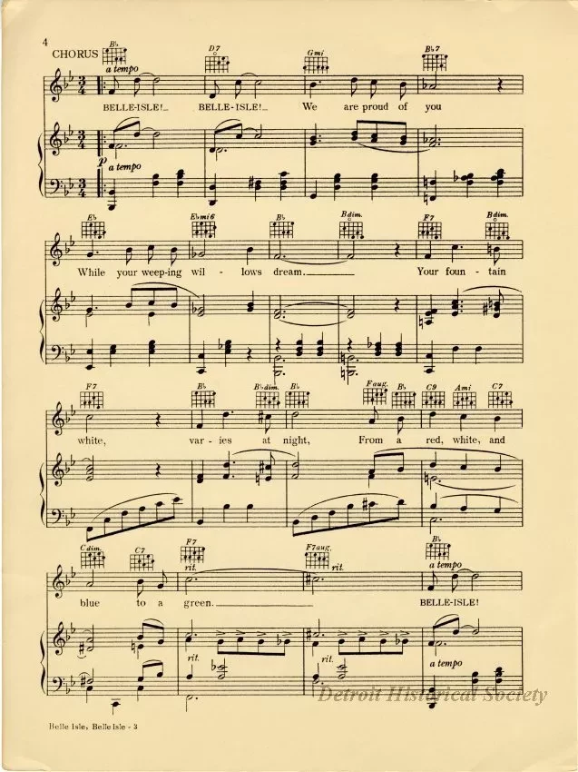 Music, Sheet - Belle Isle, Belle Isle, Our Own