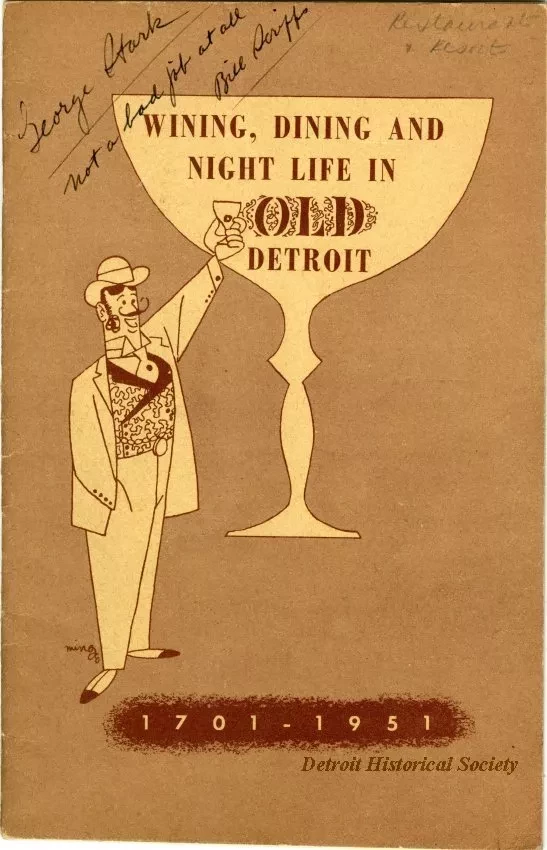 Booklet - Chop Talk: Wining, Dining and Night Life in Old Detroit, 1701-1951