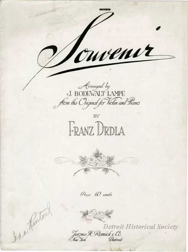 Music, Sheet - Souvenir