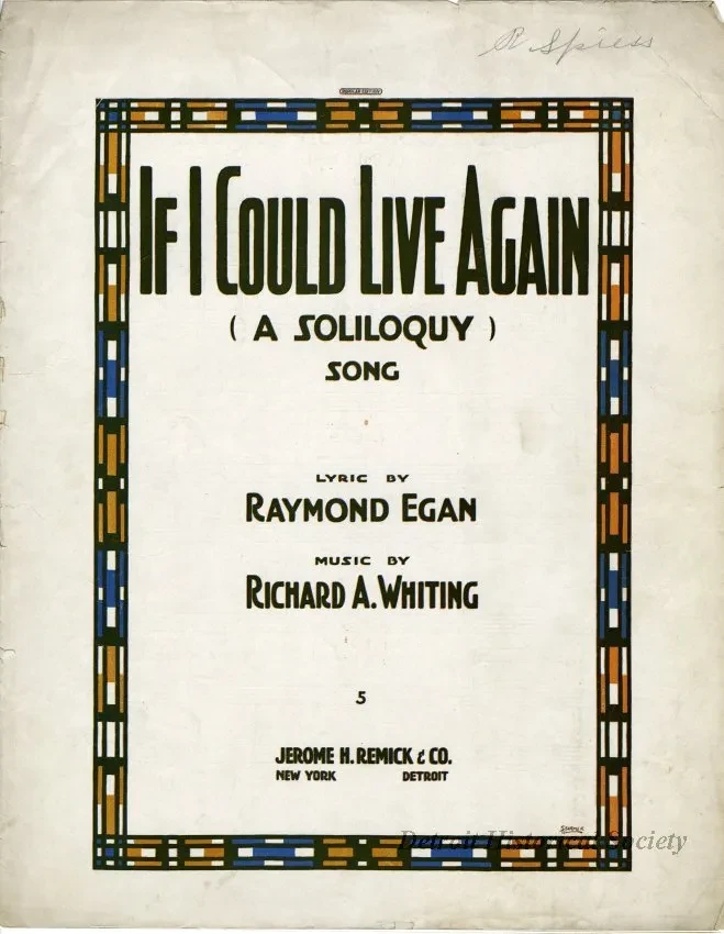 Music, Sheet - If I Could Live Again (A Soliloquy)