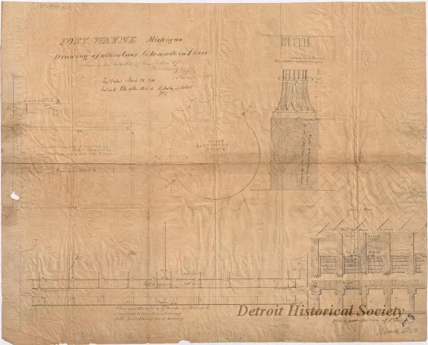 Drawing, Architectural - Fort Wayne, Michigan,
Drawing of Alterations to be Made in Floors