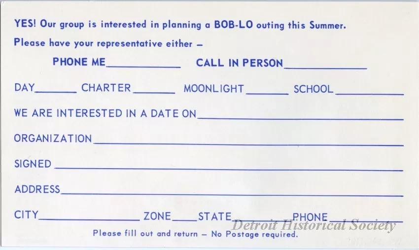 Postcard - Mail in Outing Post Card