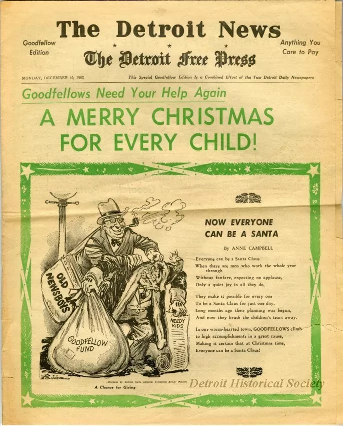 Newspaper - The Detroit News / The Detroit Free Press Goodfellow Edition