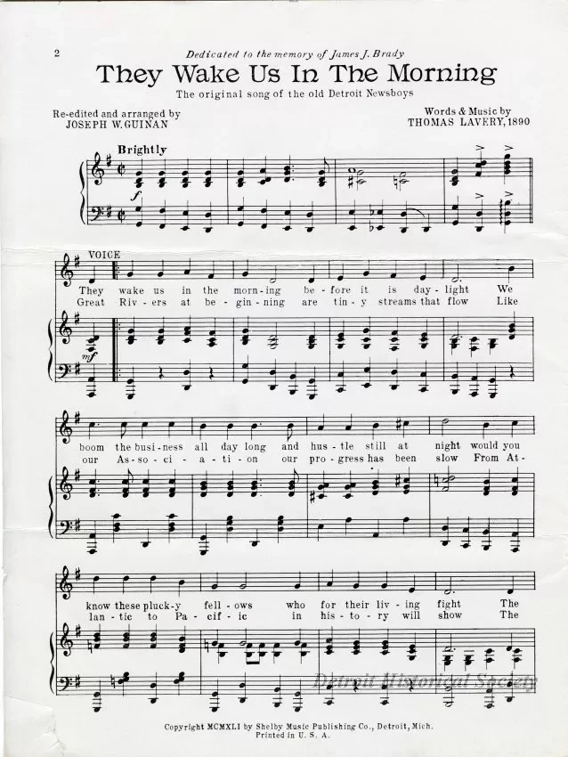Music, Sheet - They Wake Us in the Morning