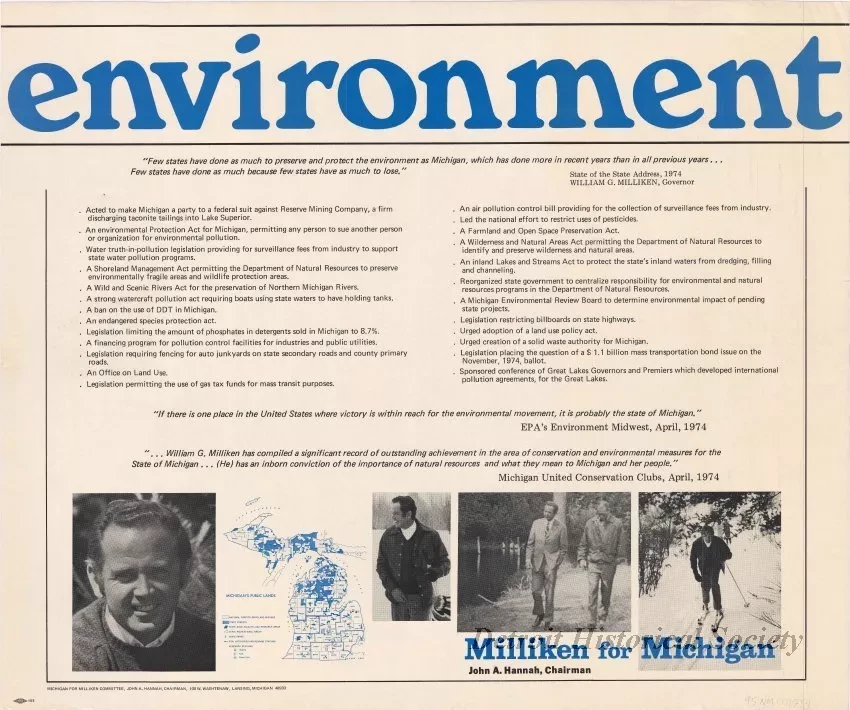 Poster - Environment
[Milliken for Michigan]
