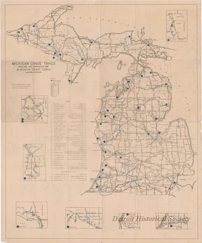 Map - Michigan Canoe Trails