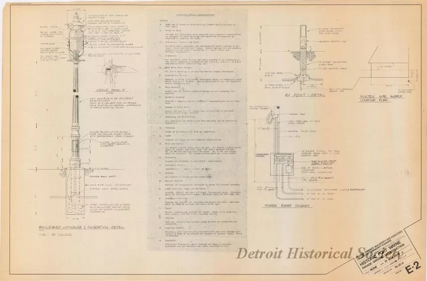 Blueprint - Historic Fort Wayne Parade Grounds Construction