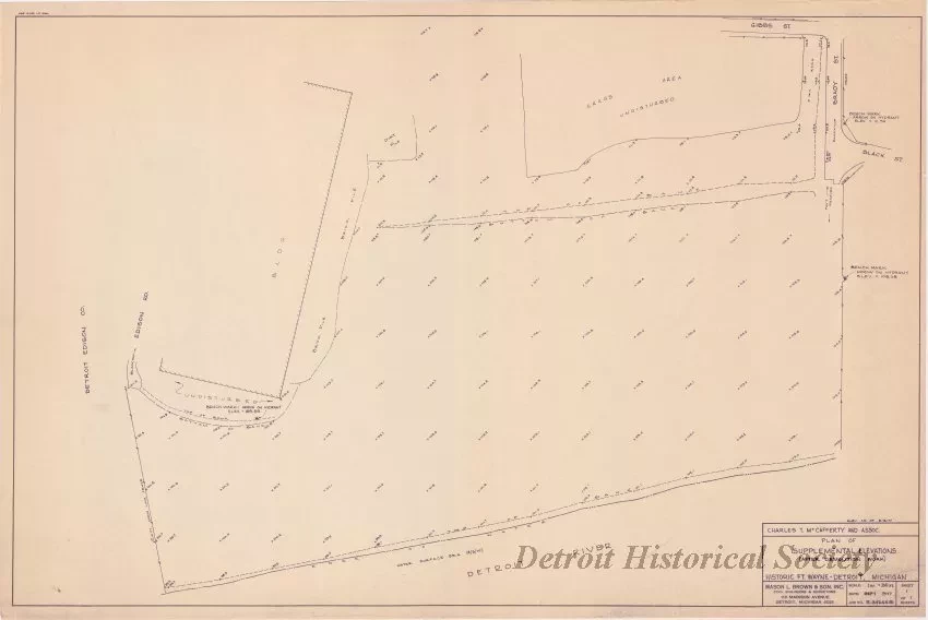 Blueprint - Plan of Supplemental Elevations (After Demolition Work)