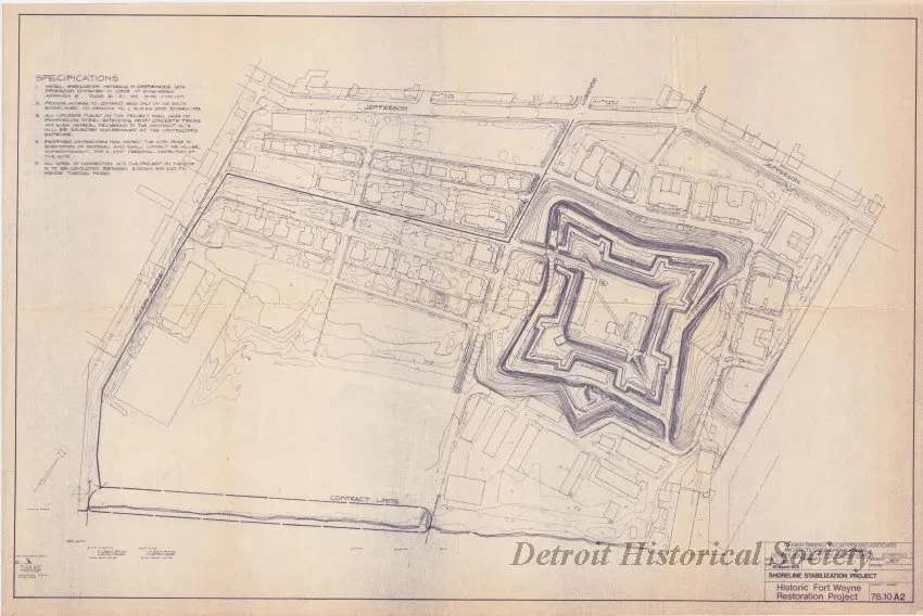 Blueprint - Shoreline Stabilization Project - Historic Fort Wayne Restoration Project
