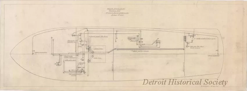 Drawing, Technical - Fisher 58,
Water Piping Plan