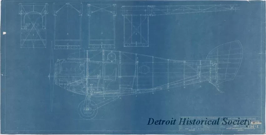 Blueprint - Longitudinal Section (Fuselage),
Aerial Sedan Model SM-20