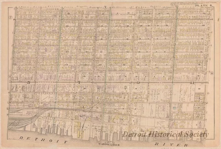 Map - Part of Wards 5, 7, 9 & 11
[Atlas of the City of Detroit and Suburbs]