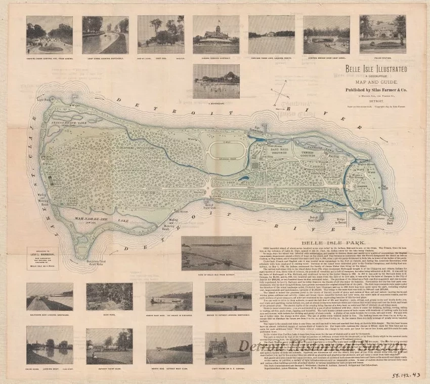 Map - Belle Isle Illustrated - 
A Descriptive Map and Guide