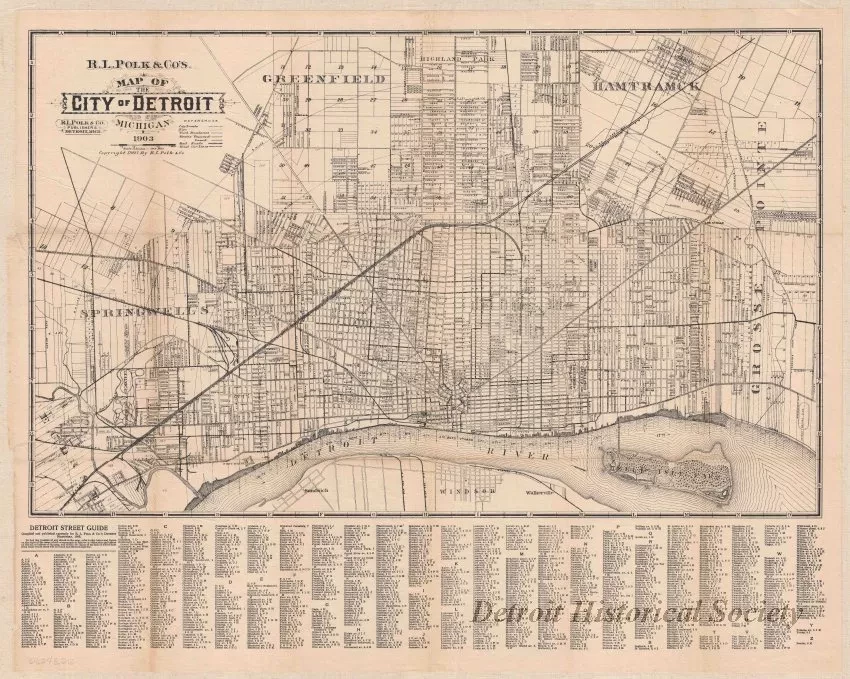 Map - R. L. Polk & Co.'s Map of the City of Detroit, Michigan