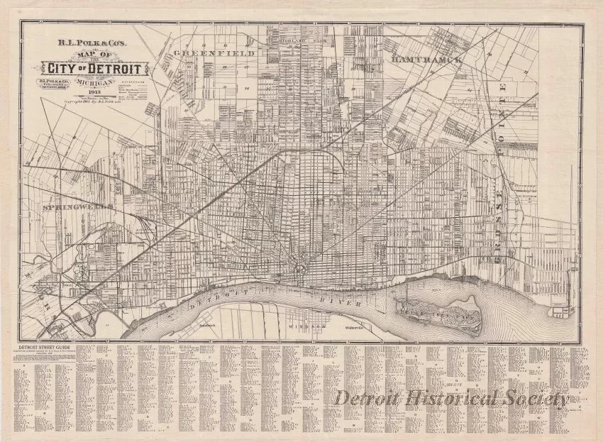 Map - R. L. Polk & Co.'s Map of the City of Detroit, Michigan