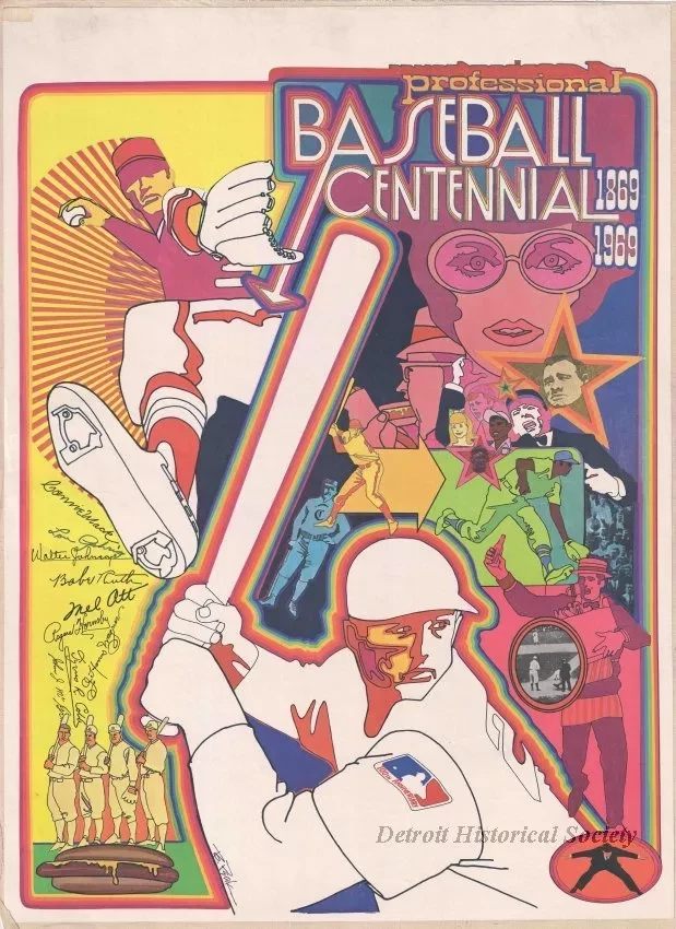 Poster - Professional Baseball Centennial, 1869-1969