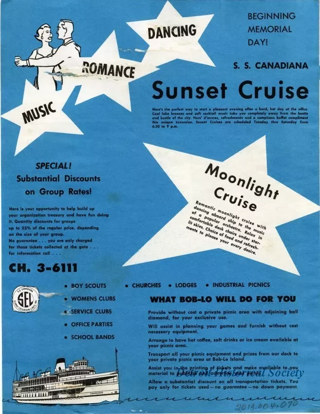 Brochure - Bob-Lo, Where Most Picnics Go!