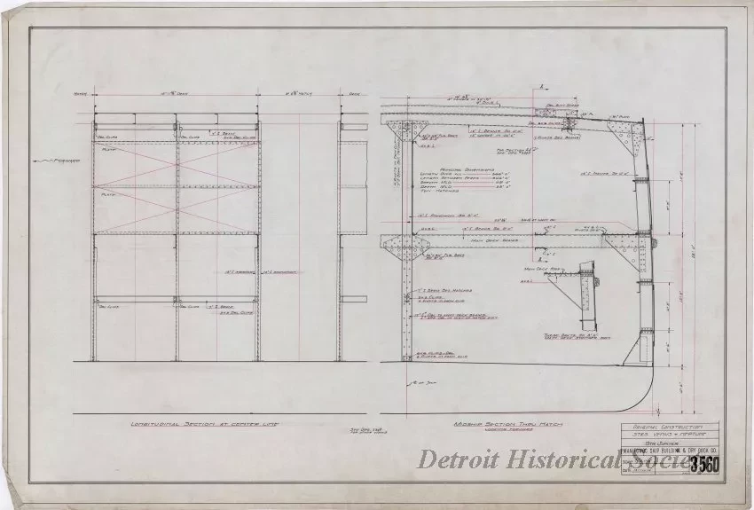 Drawing, Technical - Original Construction, Strs. Venus & Neptune, Str. Jupiter