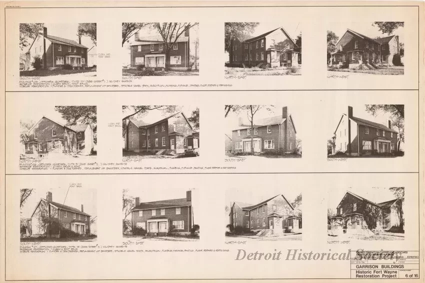 Blueprint - Garrison Buildings [Nos. 105, 106, 107],
Historic Fort Wayne Restoration Project