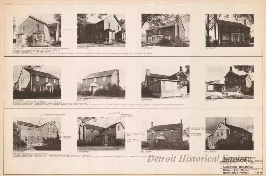 Blueprint - Garrison Buildings [Nos. 108, 109, 110],
Historic Fort Wayne Restoration Project