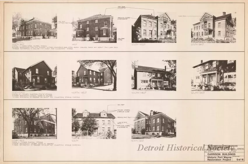 Blueprint - Garrison Buildings [Nos. 112, 114, 117],
Historic Fort Wayne Restoration Project