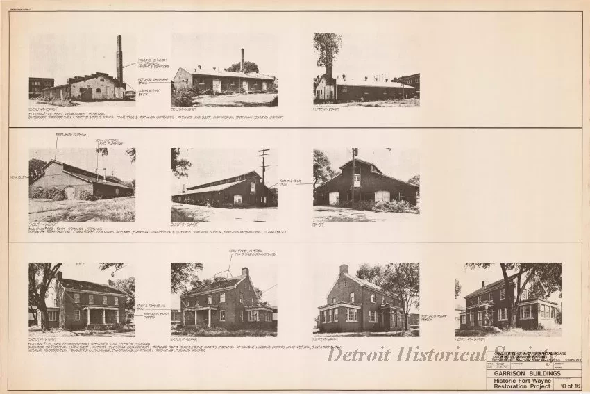 Blueprint - Garrison Buildings [Nos. 201, 219, 222],
Historic Fort Wayne Restoration Project