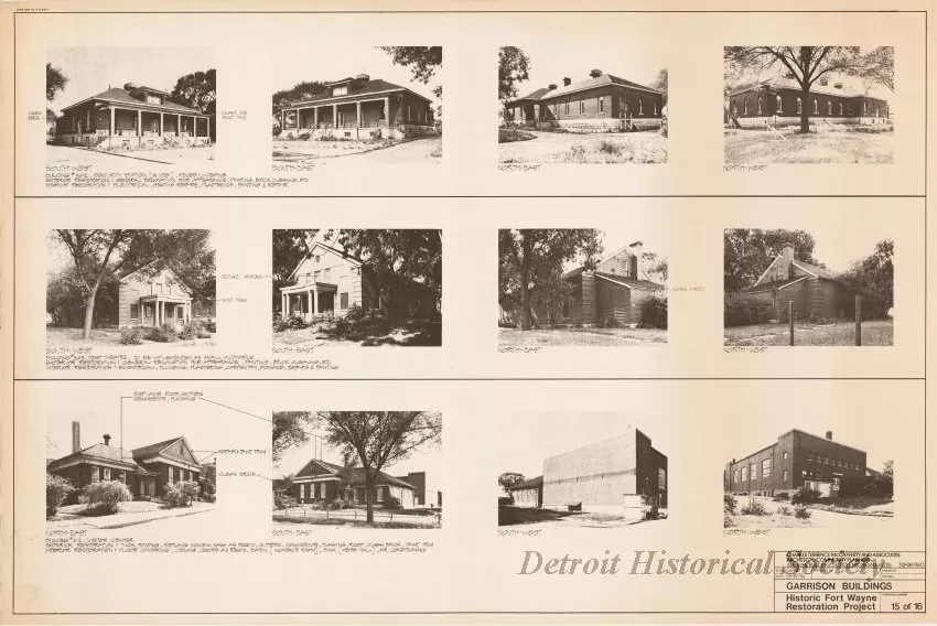 Blueprint - Garrison Buildings [Nos. 302, 303, 312],
Historic Fort Wayne Restoration Project
