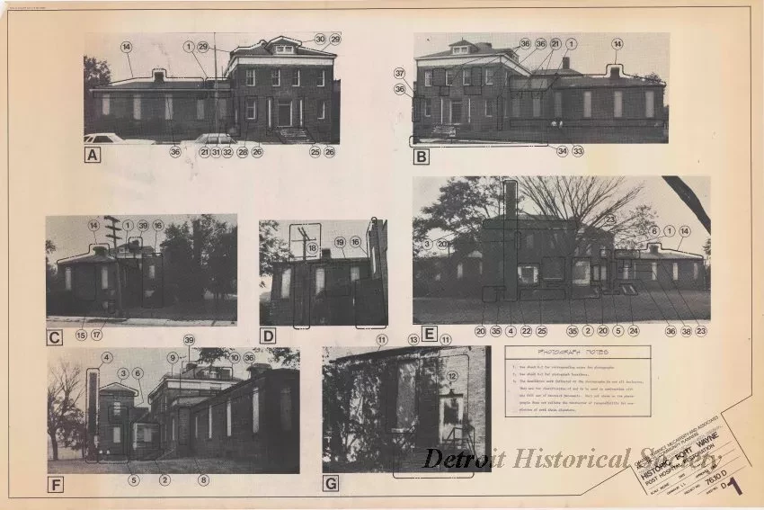 Blueprint - Historic Fort Wayne,
Post Hospital Restoration