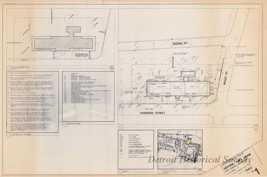 Blueprint - Historic Fort Wayne,
Post Hospital Restoration