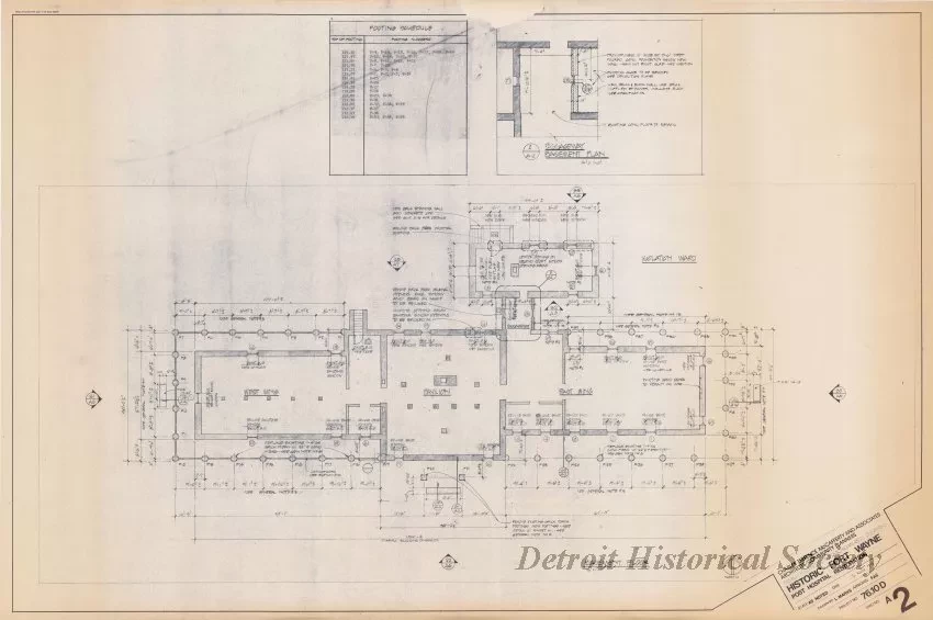 Blueprint - Historic Fort Wayne,
Post Hospital Restoration