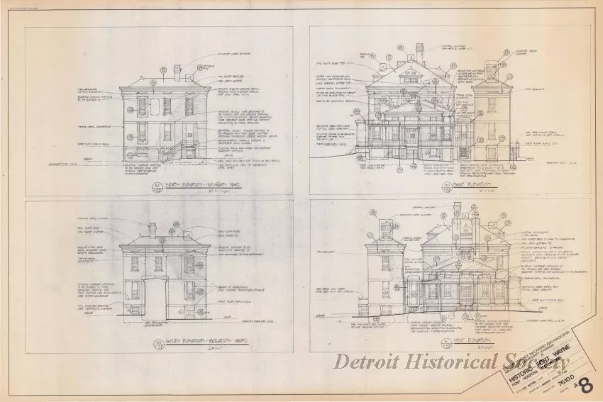 Blueprint - Historic Fort Wayne,
Post Hospital Restoration