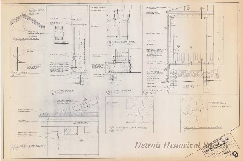 Blueprint - Historic Fort Wayne,
Post Hospital Restoration