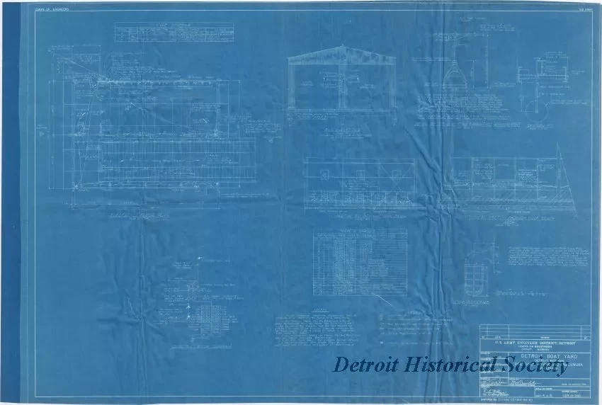 Blueprint - Detroit Boat Yard - 
Boatshed, Paving and Trackwork, 
Electrical