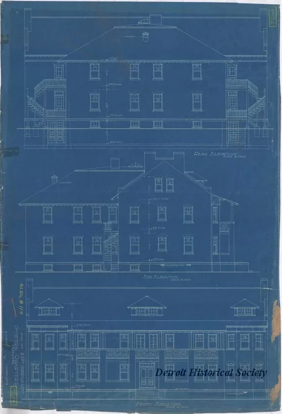 Blueprint - Officers Quarters - 4 Officers
[Building No. 116]