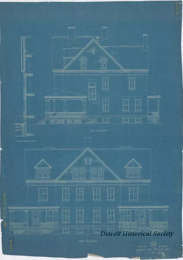 Blueprint - Double Set Officer's Qrs.
[Building Nos. 102, 103, 104]