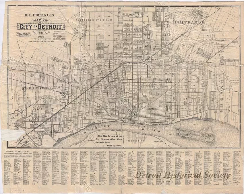 Map - R. L. Polk & Co.'s Map of the City of Detroit, Michigan
