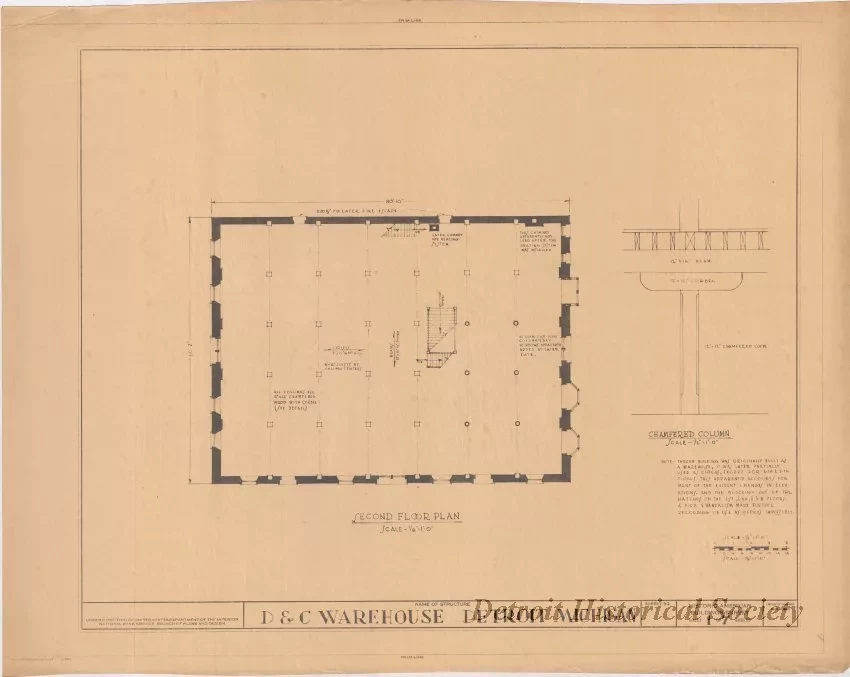 Blueprint - D. & C. Warehouse, Detroit, Michigan
