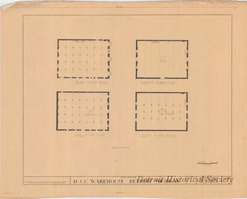 Blueprint - D. & C. Warehouse, Detroit, Michigan