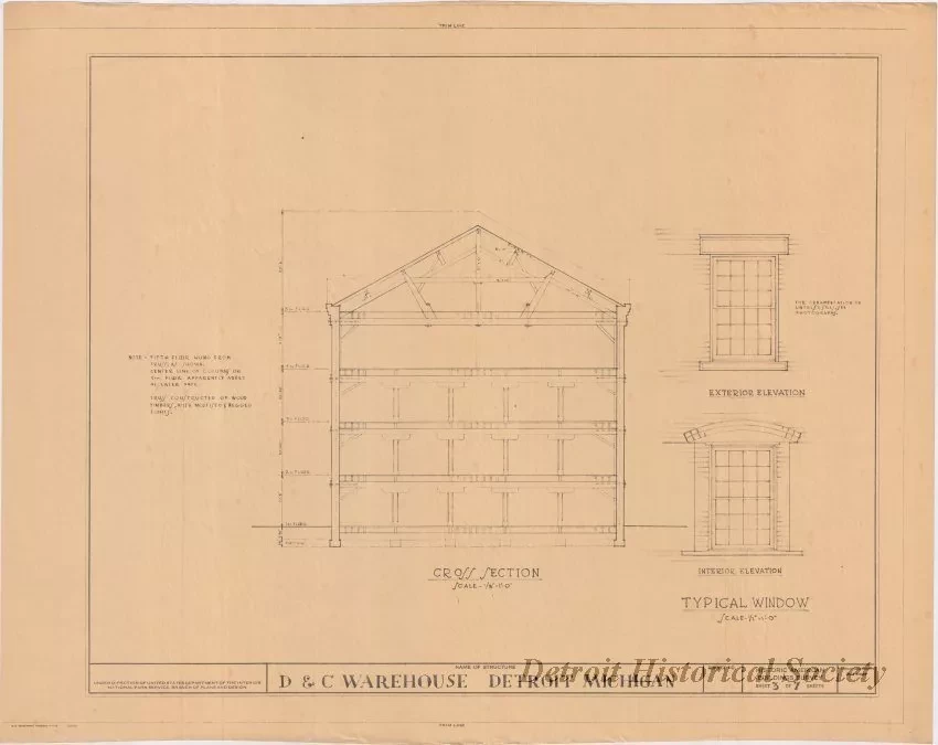 Blueprint - D. & C. Warehouse, Detroit, Michigan