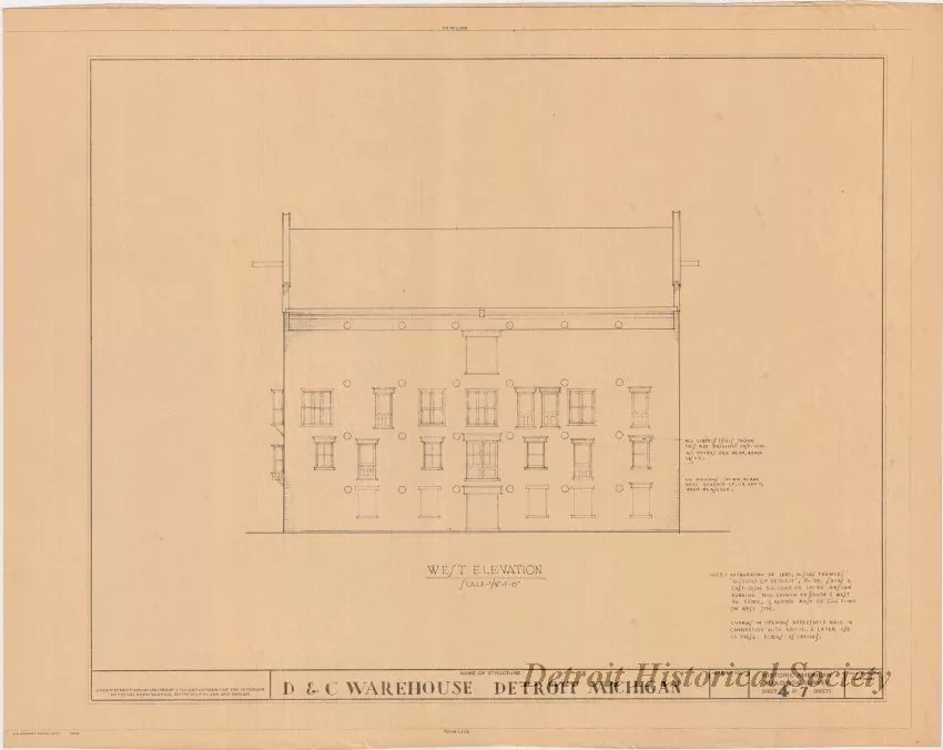 Blueprint - D. & C. Warehouse, Detroit, Michigan