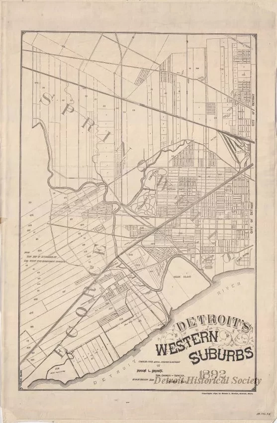 Map - Detroit's Western Suburbs, 1892