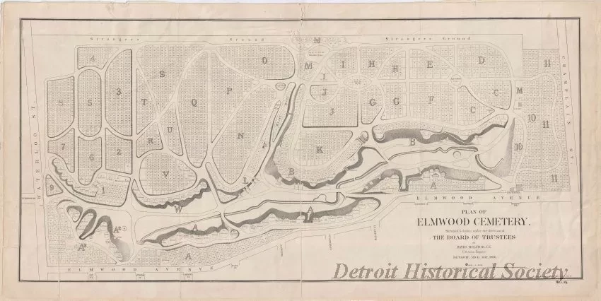 Map - Plan of Elmwood Cemetery