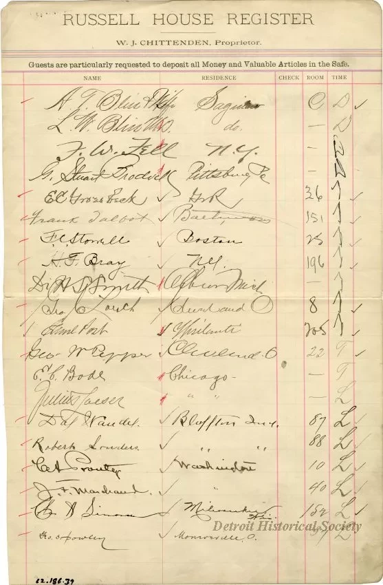 Register - Russell House Register