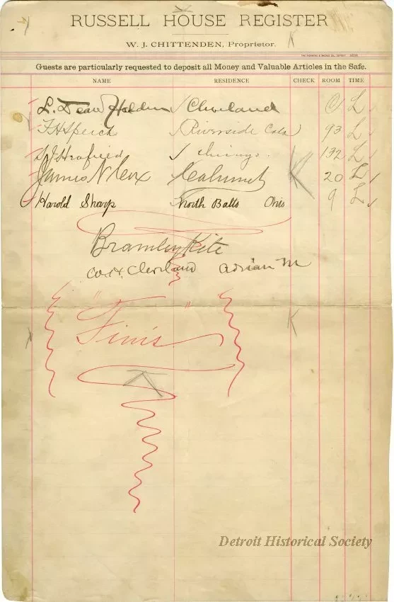 Register - Russell House Register