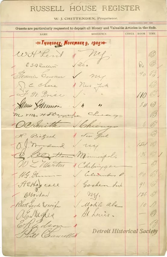 Register - Russell House Register