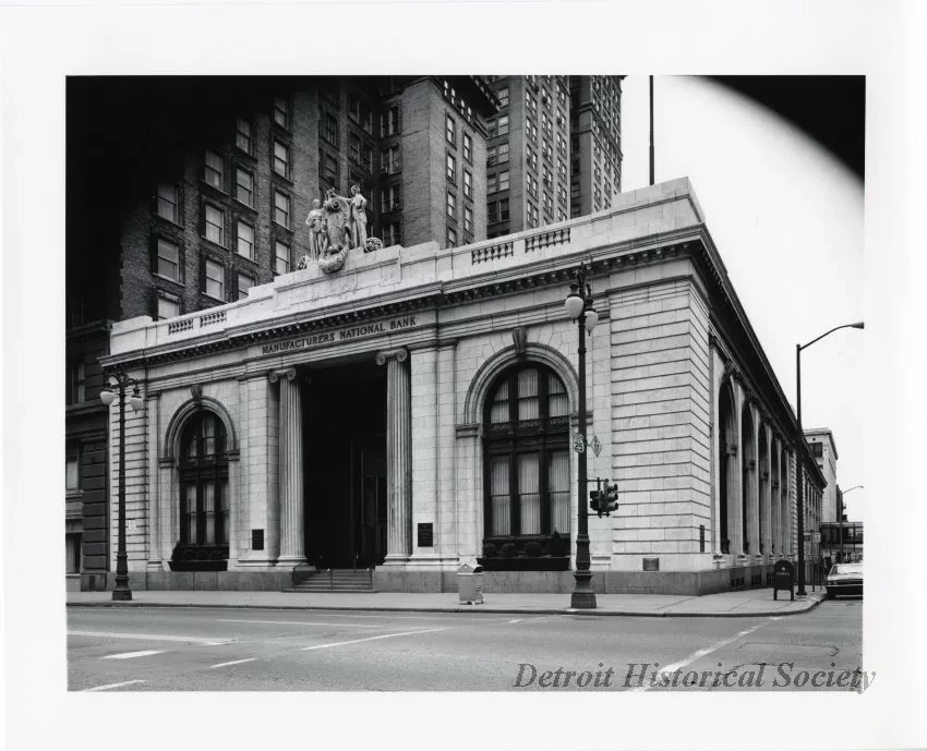 Print, Photographic - Manufacturers National Bank, Fort & Shelby, Det. Mich.