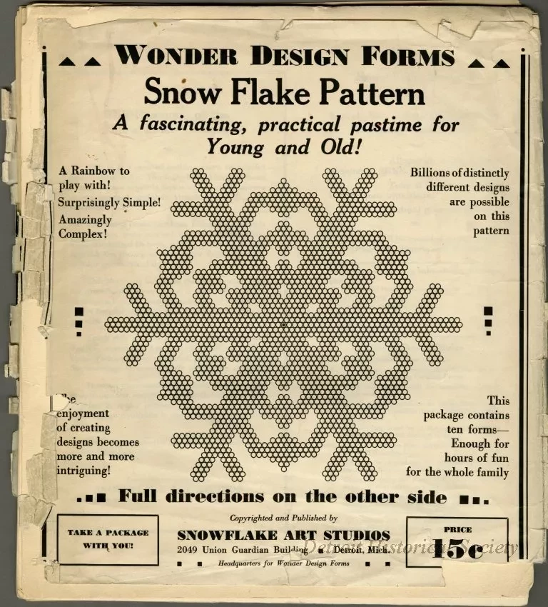 Packet - Wonder Design Forms, Snow Flake Pattern